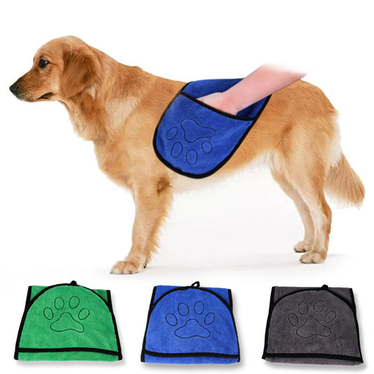 Pet Absorbent Dog Bath Towel – Quick-Drying Soft Microfiber Towel