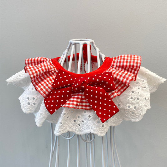 Pet Saliva Towel Bib – Bow Tie Style for Dogs & Cats