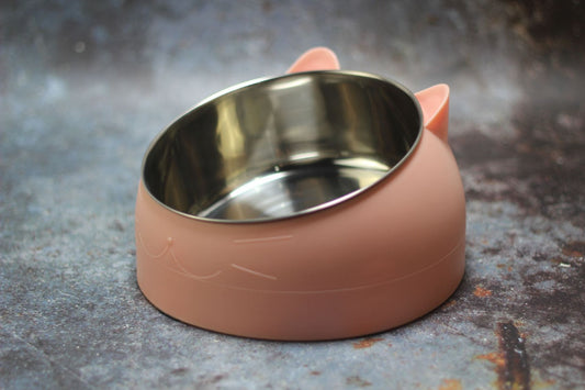 Protective Cervical Cat Bowl – Oblique Mouth Pet Bowl for Comfortable Feeding