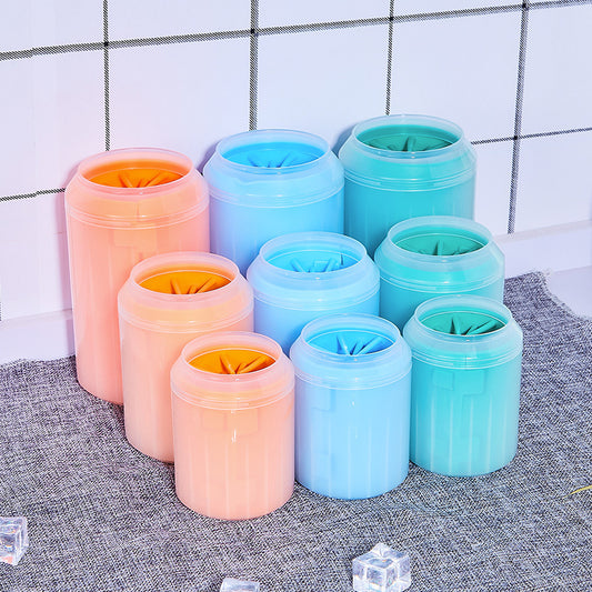 Pet Paw Cleaner Cup – Portable Dog & Cat Paw Washing Cup with Soft Brush
