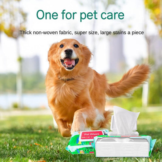 Dog & Cat Wet Wipes – Fragrance-Free, Plant-Based Hypoallergenic Cleansing Wipes