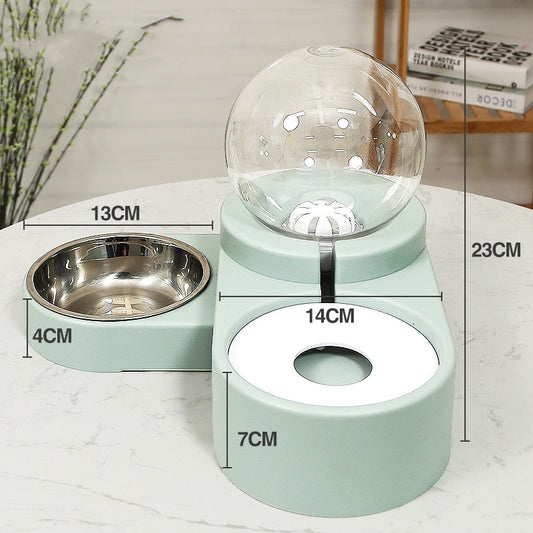 Bubble Ball Pet Bowl Fountain – 1.8L Automatic Feeder for Dogs, Cats, and Kittens