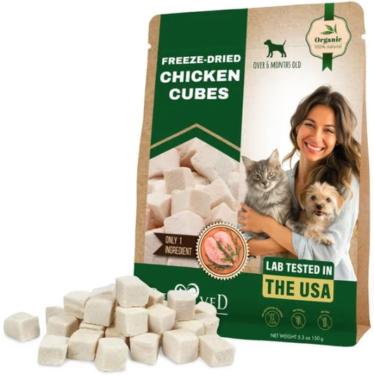 Freeze-Dried Cubes for Cats & Dogs – 5.3 Oz (150g) Natural High-Protein Treats