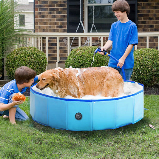 Foldable Pet Swimming Pool – Collapsible Bathing Tub for Dogs, Cats & Kids