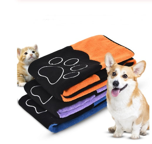 Pet Absorbent Bath Towel – Quick-Drying Soft Microfiber Towel for Dogs & Cats