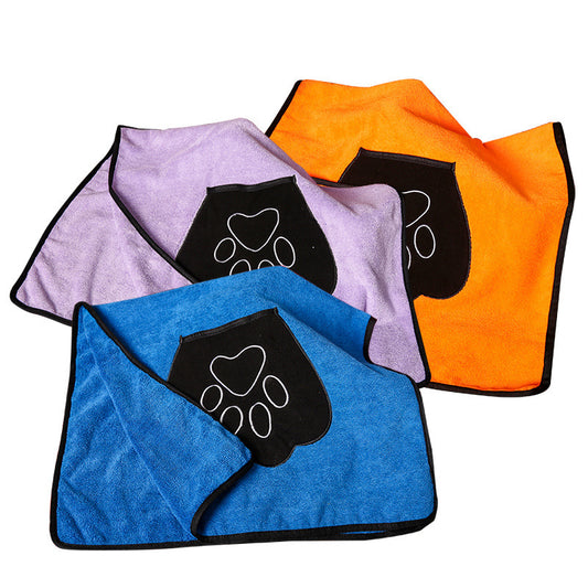 Pet Absorbent Bath Towel – Quick-Drying Soft Microfiber Towel for Dogs & Cats
