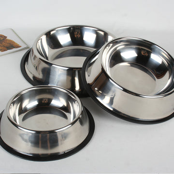 Classic Stainless Steel Pet Bowls – Durable Food & Water Bowls for Dogs & Cats