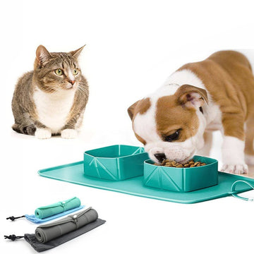 Silicone Folding Pet Bowl – Portable Food & Water Bowl for Dogs & Cats