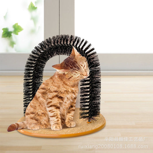Cat Scratching Massage Brush – Self Grooming Corner Hair Remover & Cleaning Comb Toy for Cats