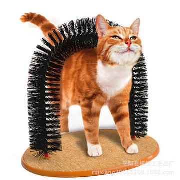 Cat Scratching Massage Brush – Self Grooming Corner Hair Remover & Cleaning Comb Toy for Cats
