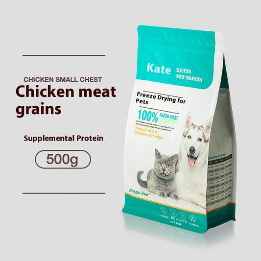 Cat Snack Chicken Freeze-Dried 500g – Healthy High-Protein Cat Treats, Natural Grain-Free Training Snacks