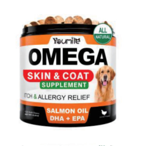 Fish Oil Chewing Tablets – Healthy Omega-3 Supplement for Dogs & Cats, Supports Skin, Coat & Joint Health