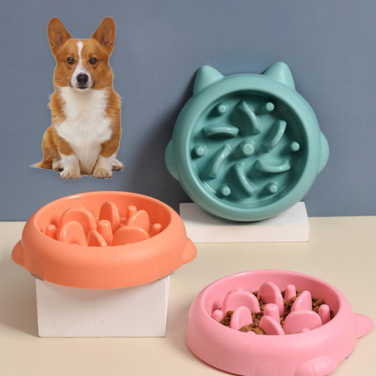 Slow Feeder Pet Bowl – Anti-Choking Dog & Cat Eating Plate