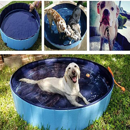Foldable Pet Swimming Pool for Dogs & Cats – Portable Large Dog Bath Tub, Durable Outdoor Pet Pool for Bathing & Play