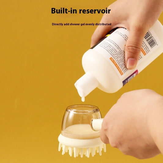 3-in-1 Pet Bath Brush – Dog & Cat Shower Massage, Depilation & Foaming Tool