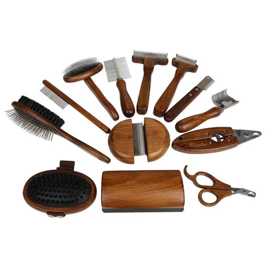 Solid Wood Pet Comb – Antique Style Hair Removal Grooming Tool for Dogs & Cats