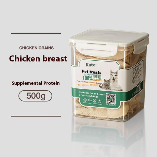 Cat Snack Chicken Freeze-Dried 500g – Healthy High-Protein Cat Treats, Natural Grain-Free Training Snacks