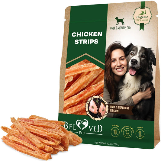 Chicken Strips Dog Treats – Human Grade Meat Sticks, Grain Free Chews 10.6 Oz