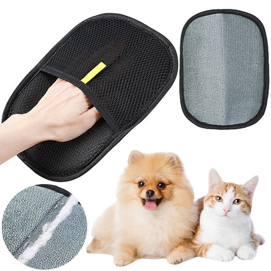 Pet Hair Remover Glove – Deshedding Brush Mitt for Dogs, Cats & Rabbits with Long, Short & Curly Hair