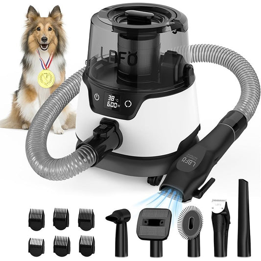 Pet Hair Suction & Blower – High Power Low Noise Grooming Tool for Dogs & Cats