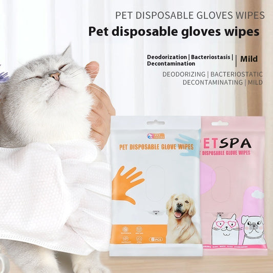 Pet Wipes Gloves – Wash-Free Dog Cleaning Spa, Deodorizing & Dry Cleaning