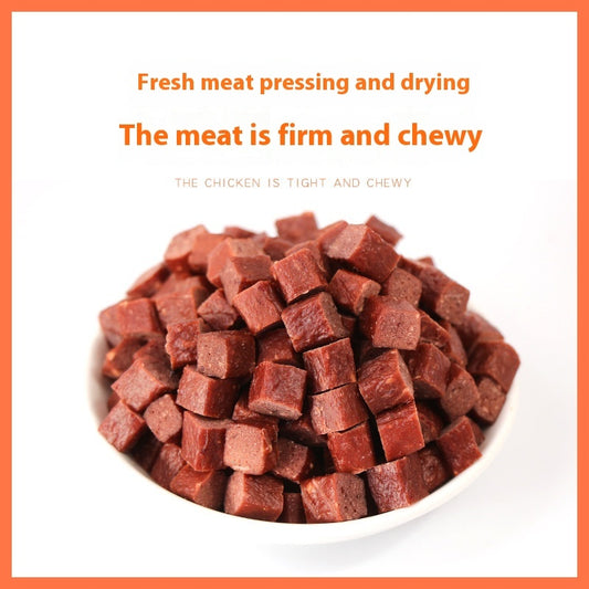 Dog Snacks Dried Beef & Chicken Cubes – Healthy Grain Free Training Treats for Dogs