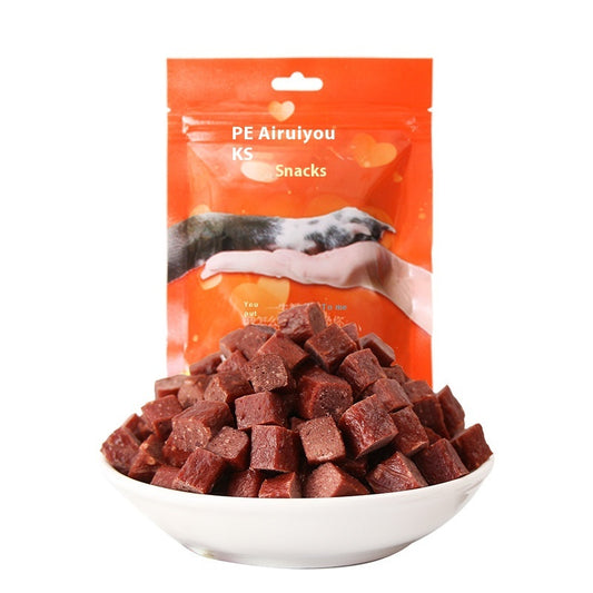 Dog Snacks Dried Beef & Chicken Cubes – Healthy Grain Free Training Treats for Dogs