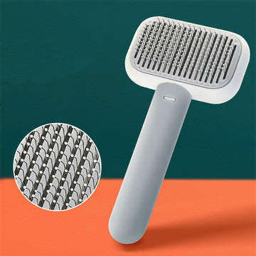 New Cat & Dog Grooming Brush – Stainless Steel Pet Hair Removal Comb, Massage & Open-Knot Cleaning Tool