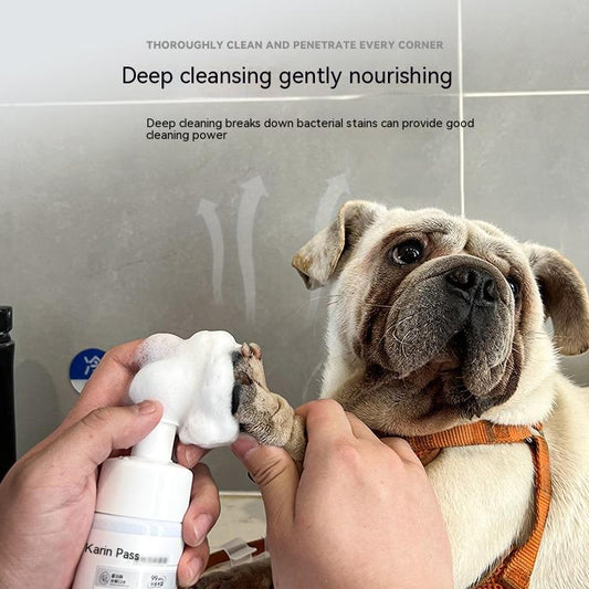Pet Foot Cleaning Foam – Dog & Cat Paw Massager and Cleaner