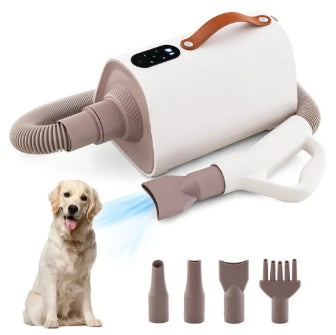 Pet Hair Blower – Dog & Cat Dryer with Negative Ion & Adjustable Temperature