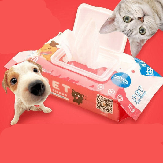 Pet Wet Wipes – Gentle Cleaning Wipes for Dogs & Cats, Hypoallergenic