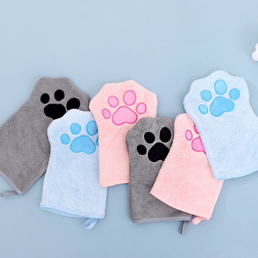 Quick-Drying Pet Glove Towel – Super Absorbent for Dogs & Cats