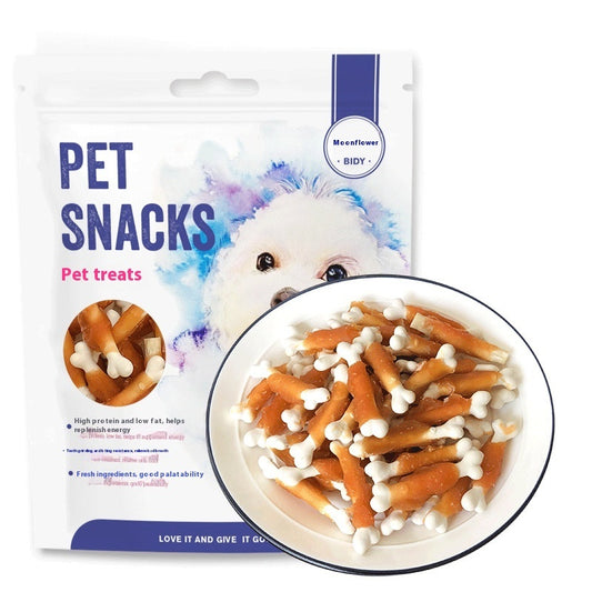 Pet Snack Chicken Wrapped Around Milk Bones – Healthy Dog Treats, 400g Natural Chews