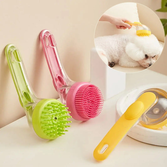Pet Bath Brush – Long Handle Grooming Comb for Dogs & Cats, Shower Cleaning Brush