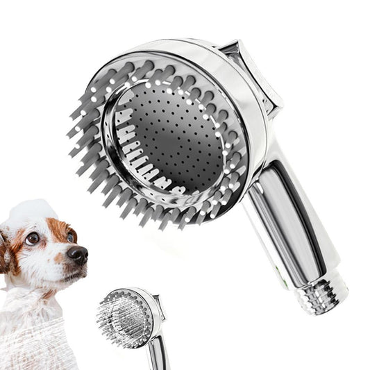 Dog Shower Attachment – 2-in-1 Soft Silicone Bath Comb with Ergonomic Grip