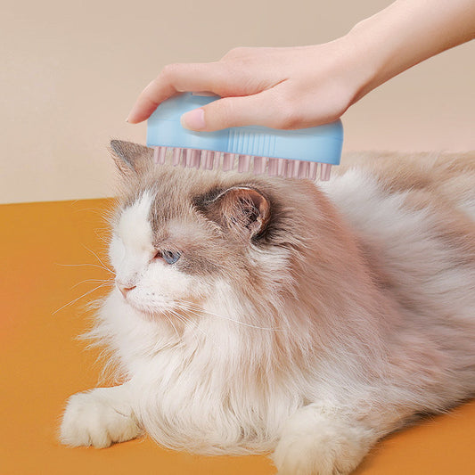Electric Cat & Dog Spray Comb – Cat Shaped Pet Grooming Brush & Hair Removal Tool