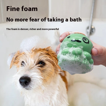 Pet Shower Brush – Silicone Bath Massage Comb for Dogs & Cats