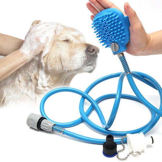 Pet Cleaning Supplies – Outdoor Dog & Cat Shower Bath Brush for Easy Grooming