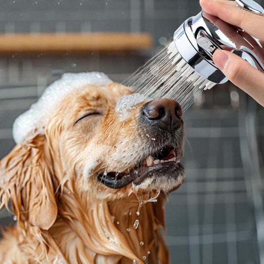 Dog Shower Attachment – 2-in-1 Soft Silicone Bath Comb with Ergonomic Grip
